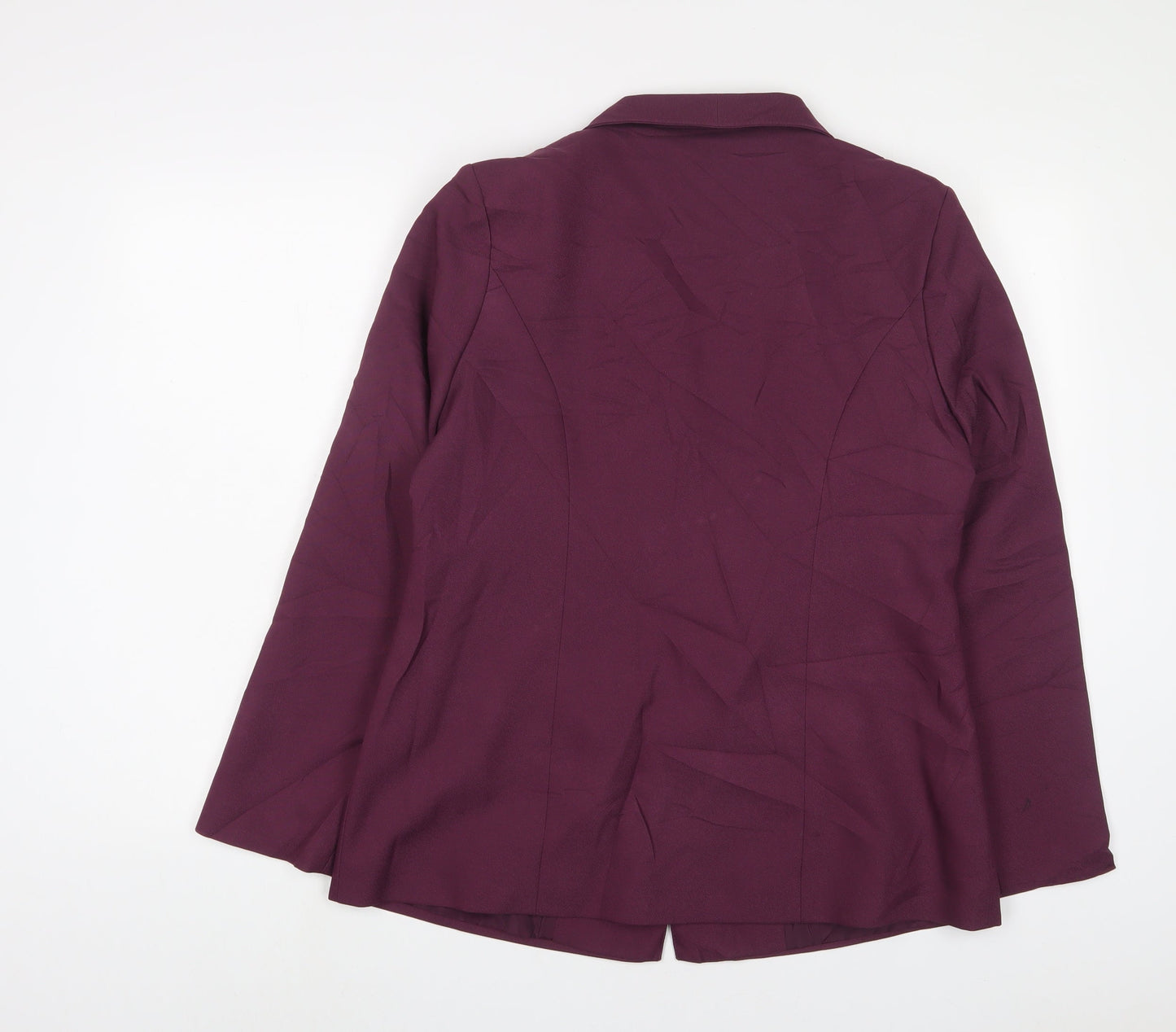 Damart Womens Purple Jacket Blazer Size 14 Button