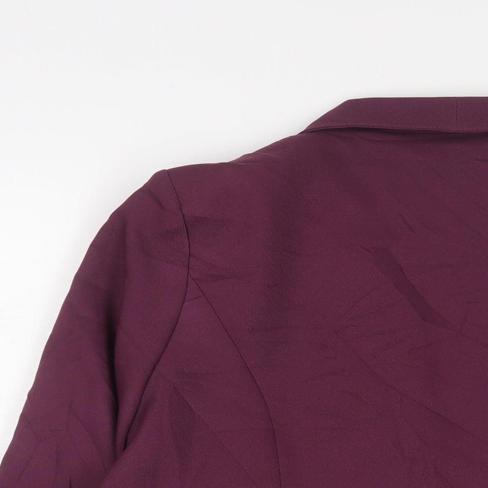Damart Womens Purple Jacket Blazer Size 14 Button