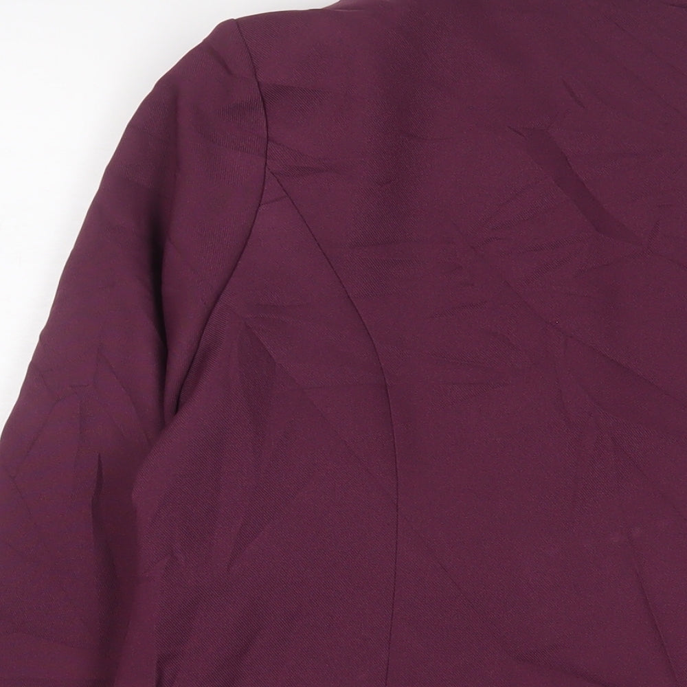 Damart Womens Purple Jacket Blazer Size 14 Button