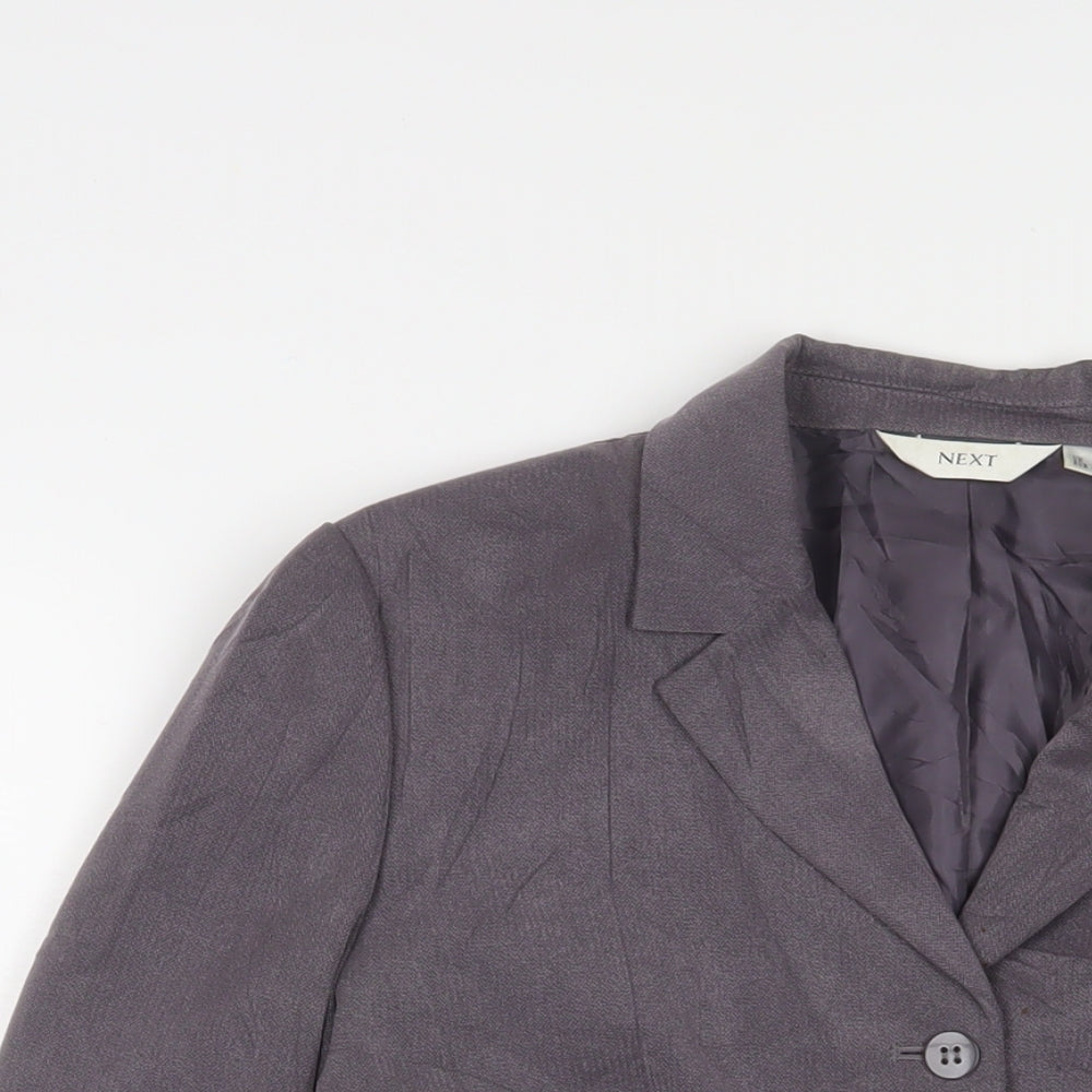 NEXT Womens Grey Jacket Blazer Size 14 Button