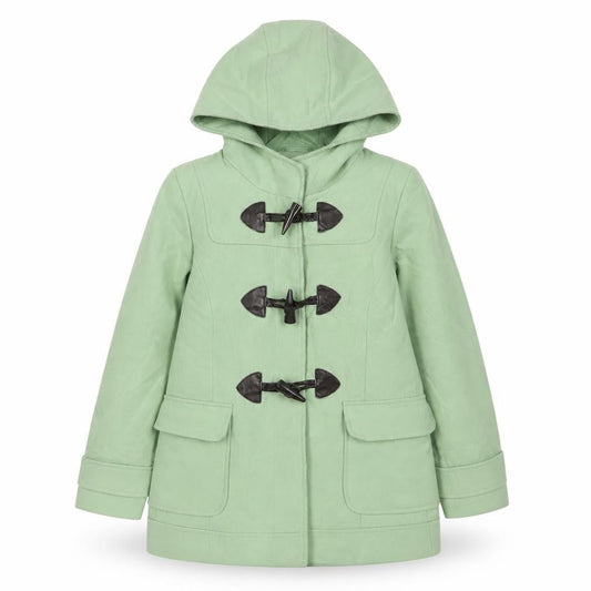 Next Girls Green Overcoat Coat Size 9-10 Years Button
