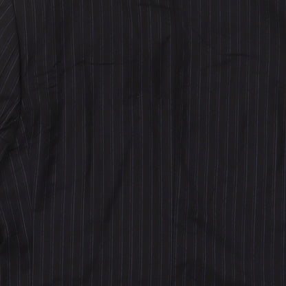 Brand and care label for Autograph men’s black striped wool jacket suit jacket, size 40, regular
