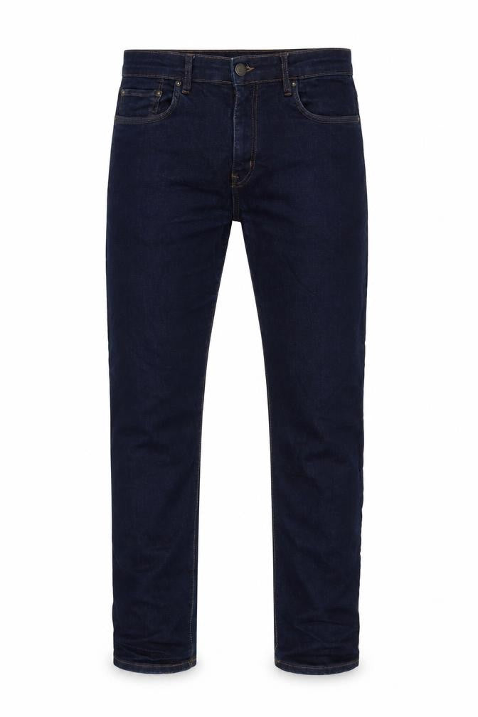 easy denim Mens Blue Cotton Blend Straight Jeans Size 36 in L34 in Regular Zip