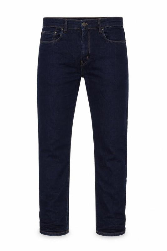 easy denim Mens Blue Cotton Blend Straight Jeans Size 36 in L34 in Regular Zip