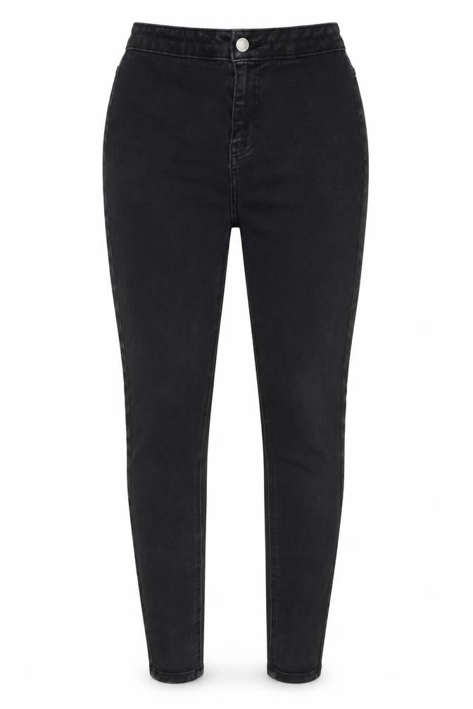TU Womens Grey Cotton Blend Skinny Jeans Size 12 L25.5 in Regular Zip