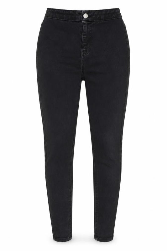 TU Womens Grey Cotton Blend Skinny Jeans Size 12 L25.5 in Regular Zip