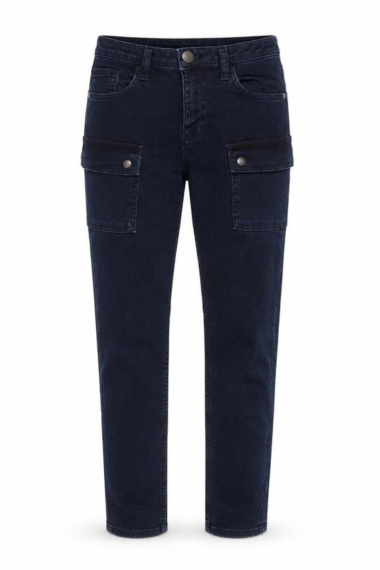 Topshop Womens Blue Cotton Blend Tapered Jeans Size 26 in L28.5 in Regular Zip
