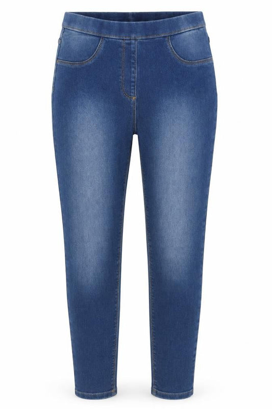 George Girls Blue Cotton Tapered Jeans Size 12-13 Years L26 in Regular