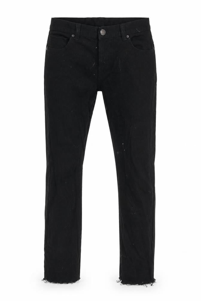 Denim & Co. Mens Black Cotton Blend Straight Jeans Size 30 in L25 in Regular Zip
