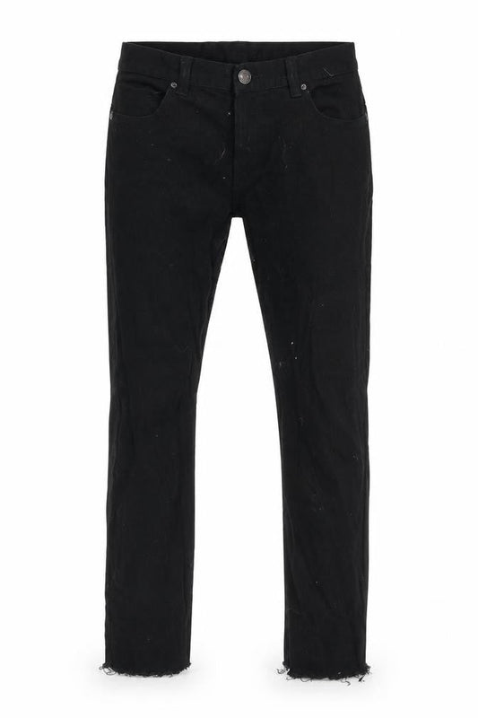 Denim & Co. Mens Black Cotton Blend Straight Jeans Size 30 in L25 in Regular Zip