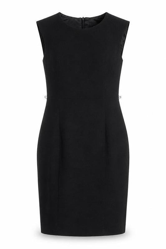 Oasis Womens Black Polyester Pencil Dress Size 8 Round Neck Zip