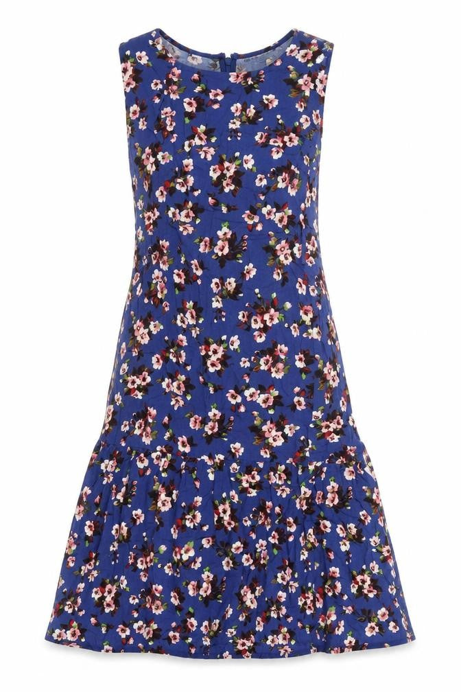 Warehouse Womens Multicoloured Fair Isle Rayon A-Line Size 6 Round Neck