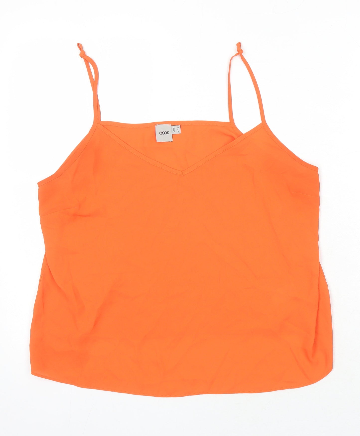 ASOS Womens Multicoloured Herringbone Polyester Camisole Blouse Size 14 Sweetheart