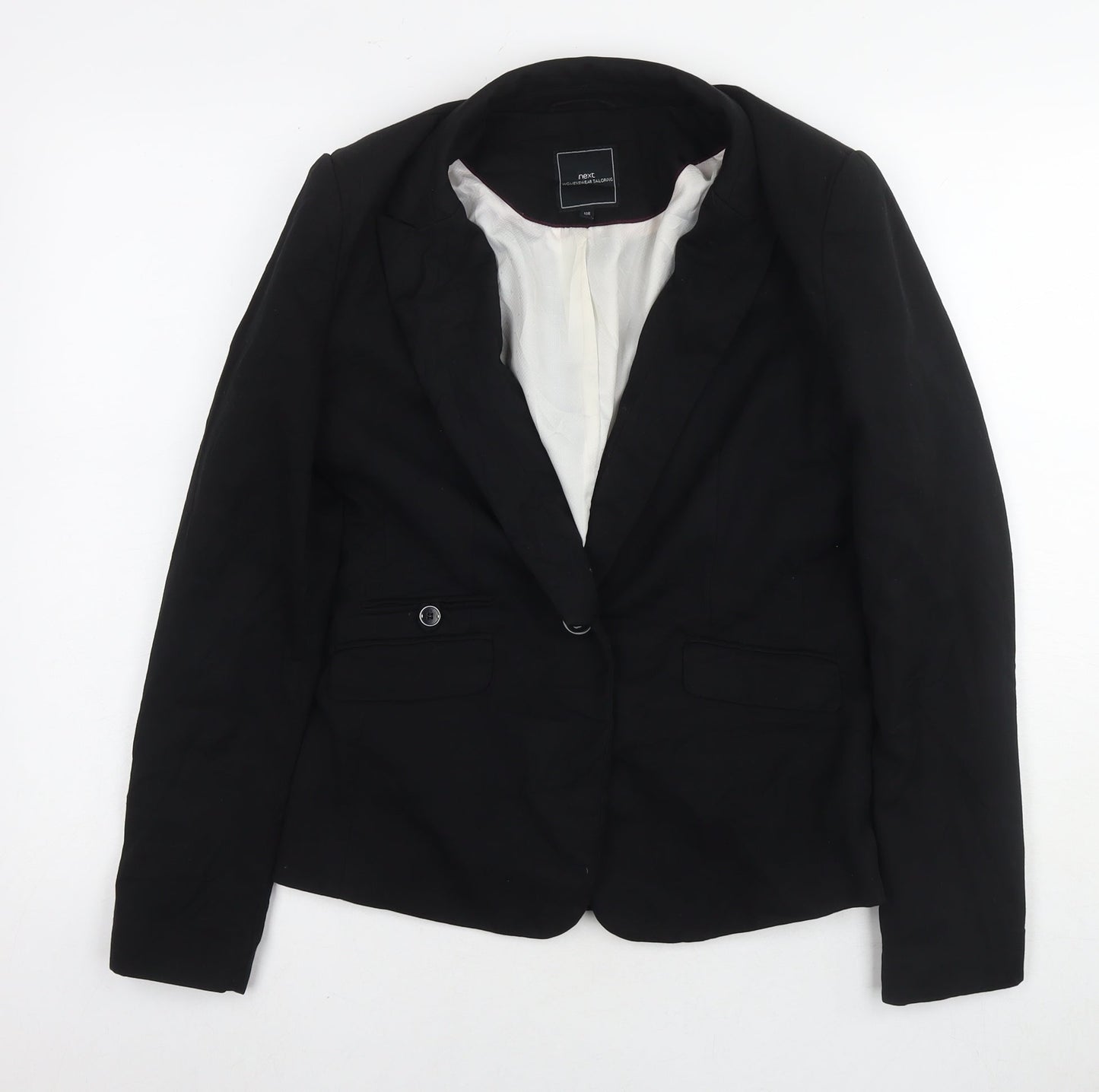 NEXT Womens Black Jacket Blazer Size 10 Button