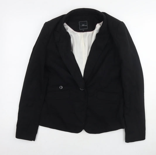 NEXT Womens Black Jacket Blazer Size 10 Button