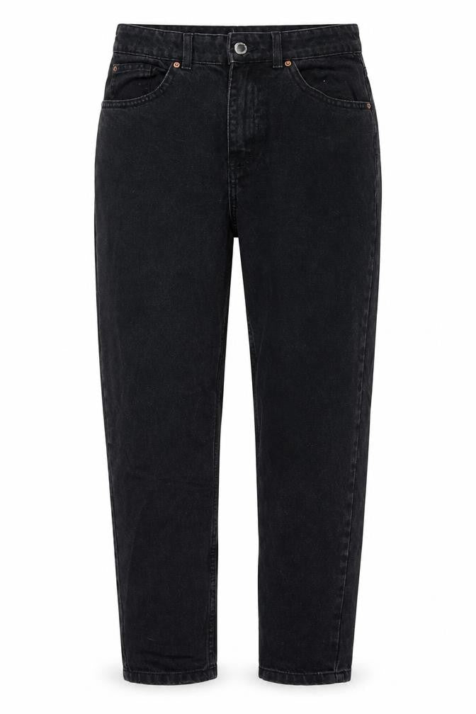 Denim & Co. Womens Black Cotton Straight Jeans Size 10 L27 in Regular Zip