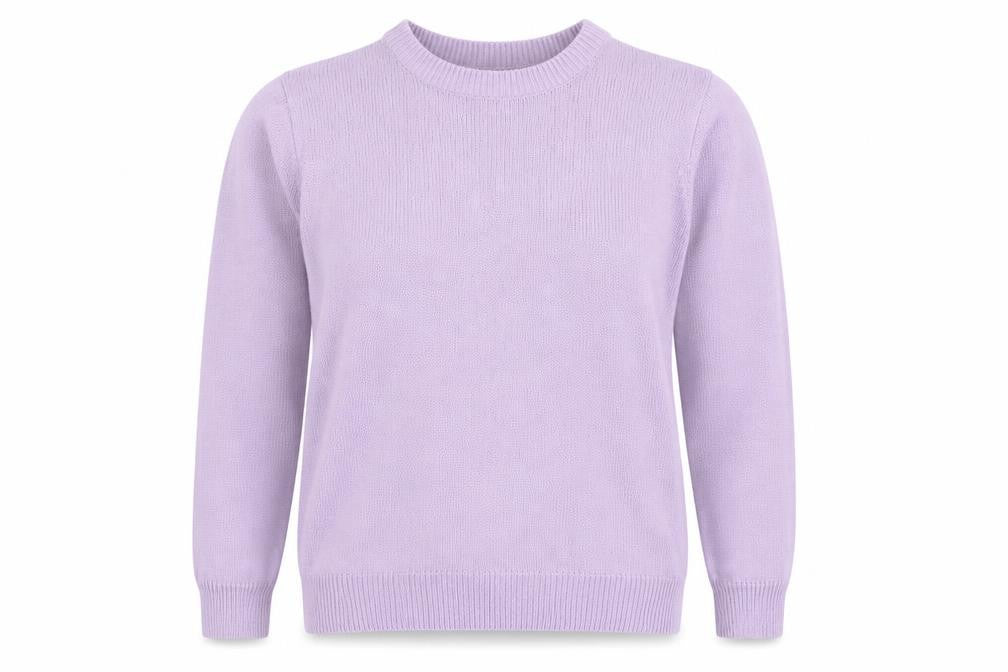 Damart Womens Purple Round Neck Acrylic Pullover Jumper Size 10
