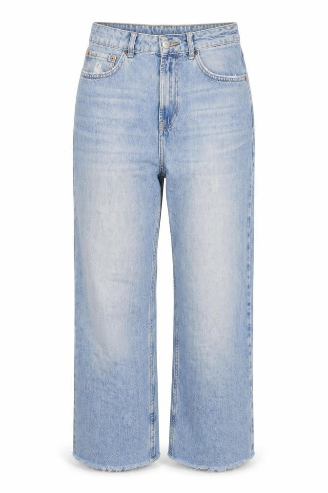 Topshop Womens Blue Cotton Cropped Jeans Size 28 in L30 in Regular Zip