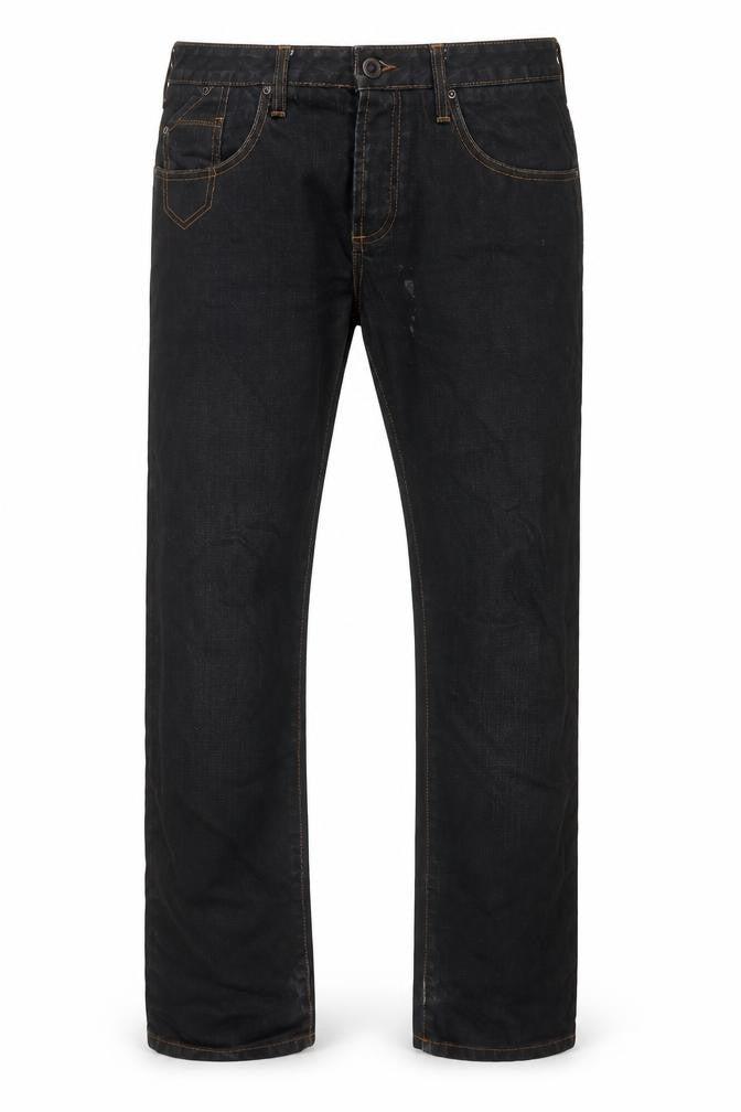 Burton Mens Black Cotton Straight Jeans Size 32 in L30 in Regular Zip