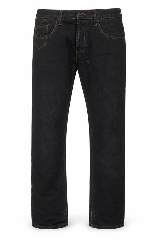 Burton Mens Black Cotton Straight Jeans Size 32 in L30 in Regular Zip