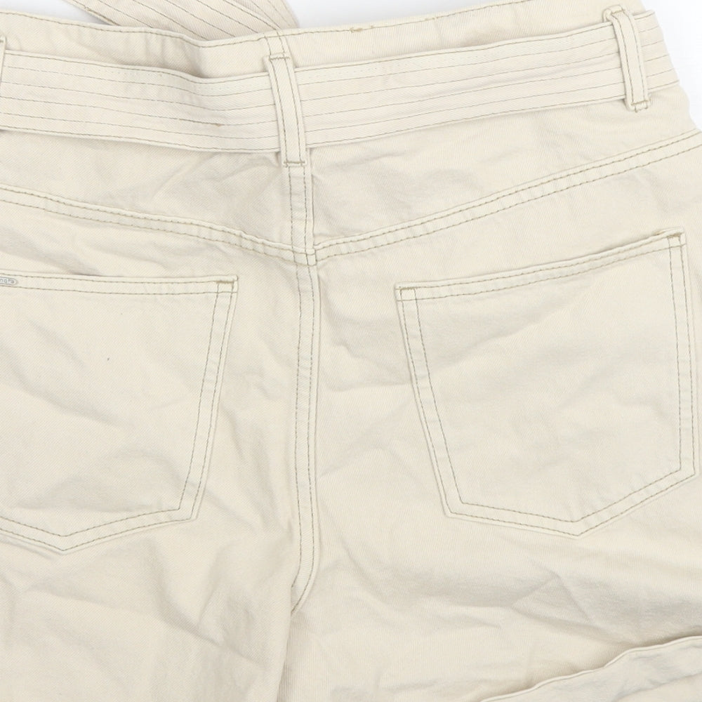 b.young Womens Beige Polyester Paperbag Shorts Size 30 in L6 in Regular Zip