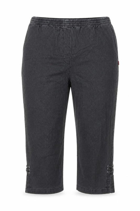 Mian Womens Grey Cotton Capri Jeans Size 24 L20 in Regular