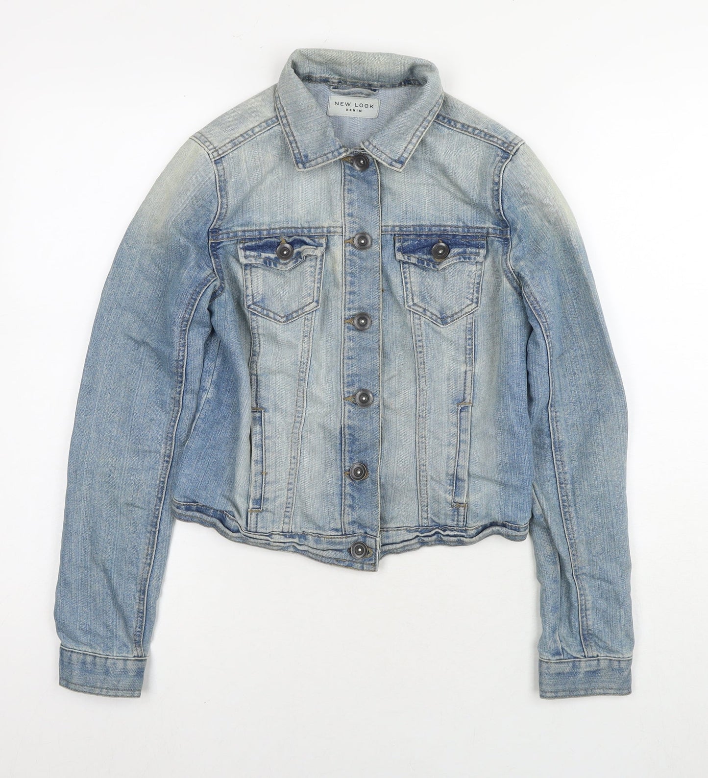 New Look Womens Blue Jacket Size 8 Button