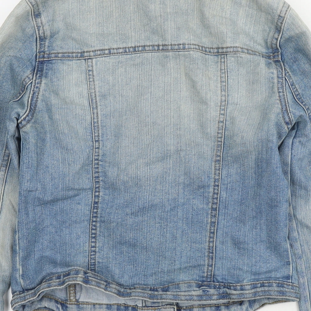 New Look Womens Blue Jacket Size 8 Button