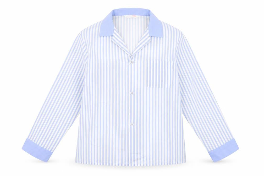 St Michael Womens White Striped Polyester Basic Button-Up Size L Collared