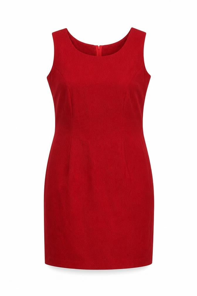 OPUS Womens Red Polyester Shift Size 12 Round Neck Zip