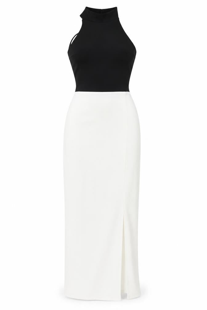 Missguided Womens White Polyester Maxi Size 6 Round Neck Zip
