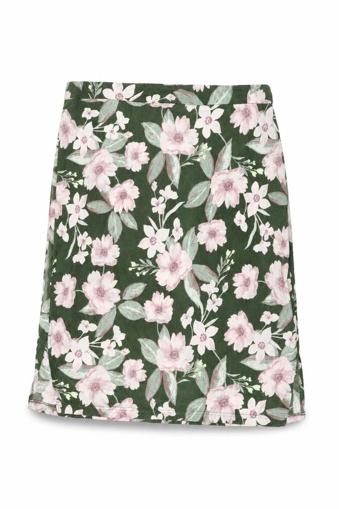 Bonmarché Womens Green Floral Polyester Swing Skirt Size 22