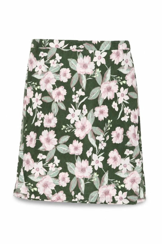 Bonmarché Womens Green Floral Polyester Swing Skirt Size 22