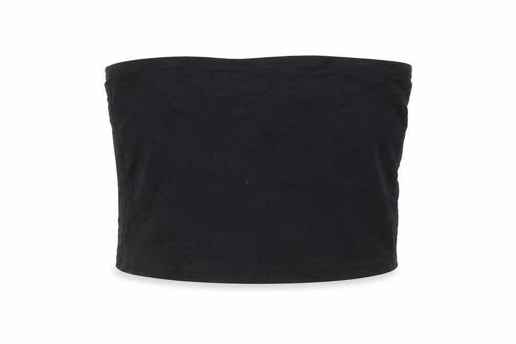 New Look Womens Black Cotton Basic T-Shirt Size M Off the Shoulder