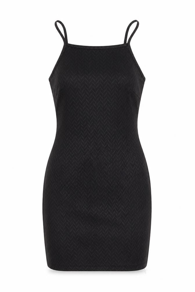 Miss Selfridge Womens Black Polyester Bodycon Size 4 Round Neck Pullover