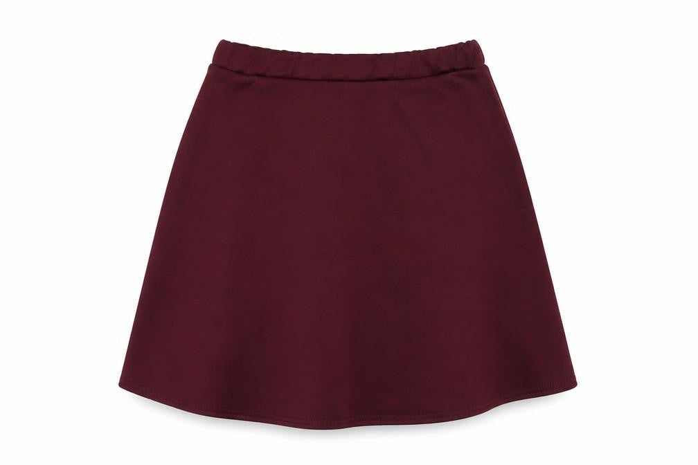 Boohoo Womens Red Polyester Skater Skirt Size 8