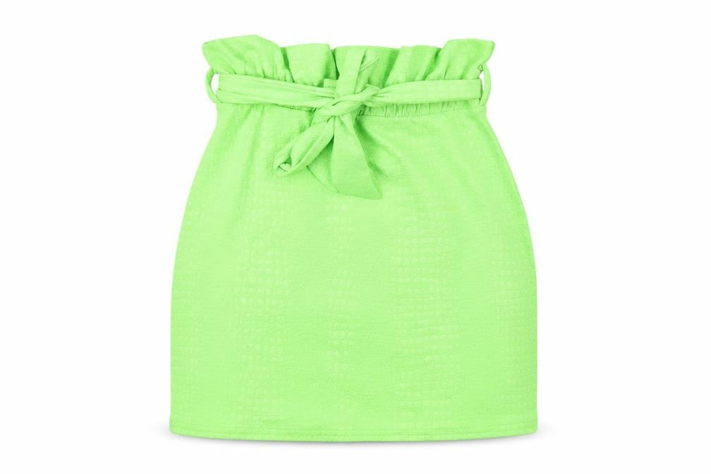 Stylewise Womens Green Geometric Polyester Mini Skirt Size 8