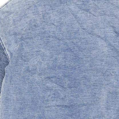 Next Womens Blue Cotton Shift Size 10 Round Neck Pullover