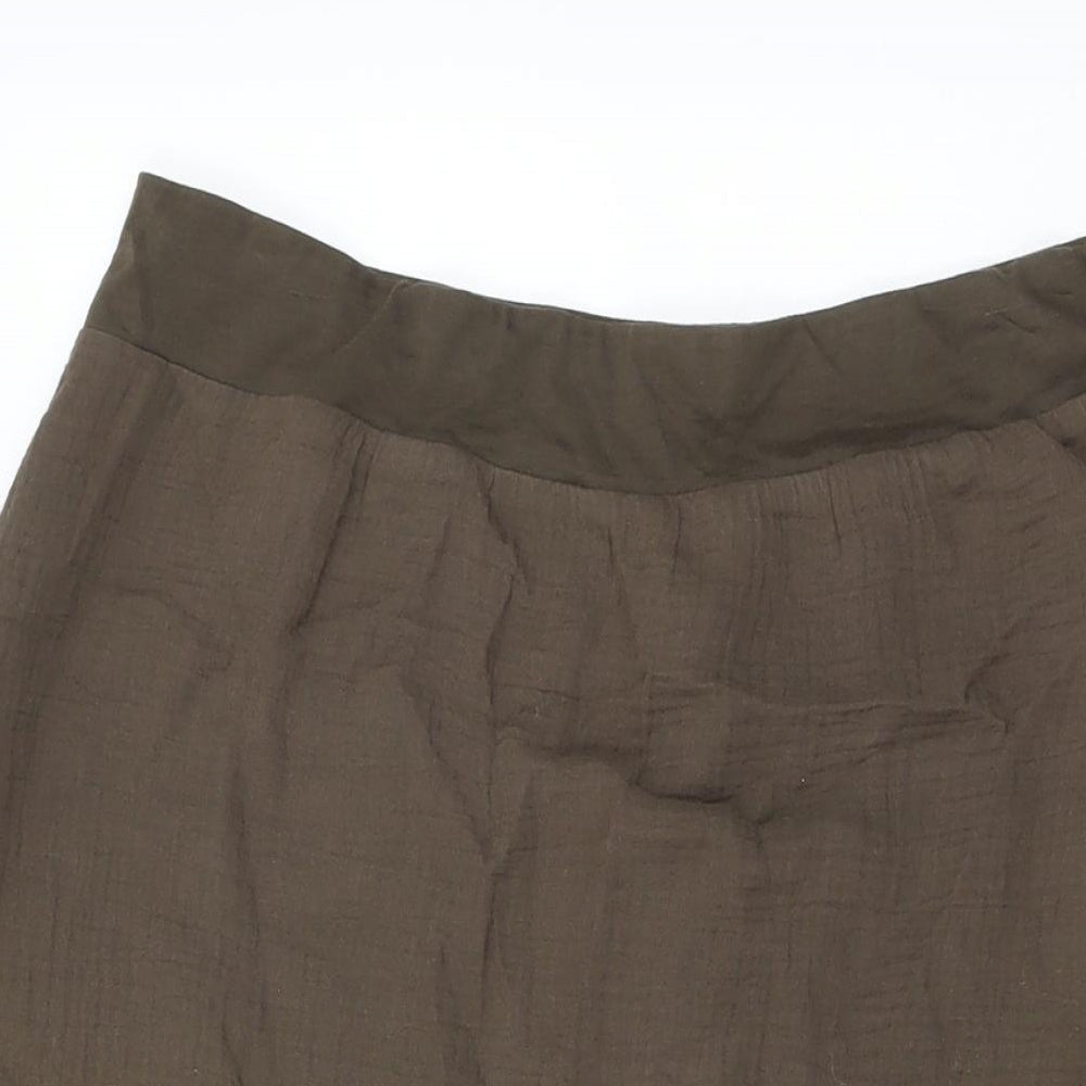 Purejill Womens Brown Polyester Swing Skirt Size M