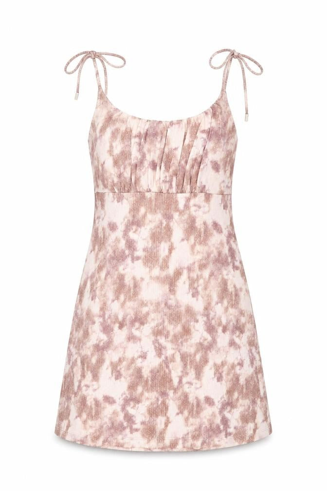 Topshop Womens Pink Geometric Polyester Skater Dress Size 12 Square Neck Pullover