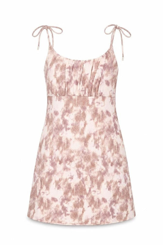 Topshop Womens Pink Geometric Polyester Skater Dress Size 12 Square Neck Pullover