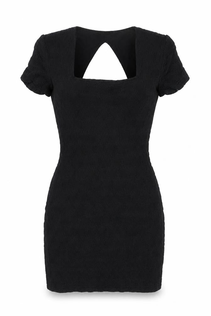 Joseph Ribkoff Womens Black Nylon Bodycon Size 10 Square Neck Pullover