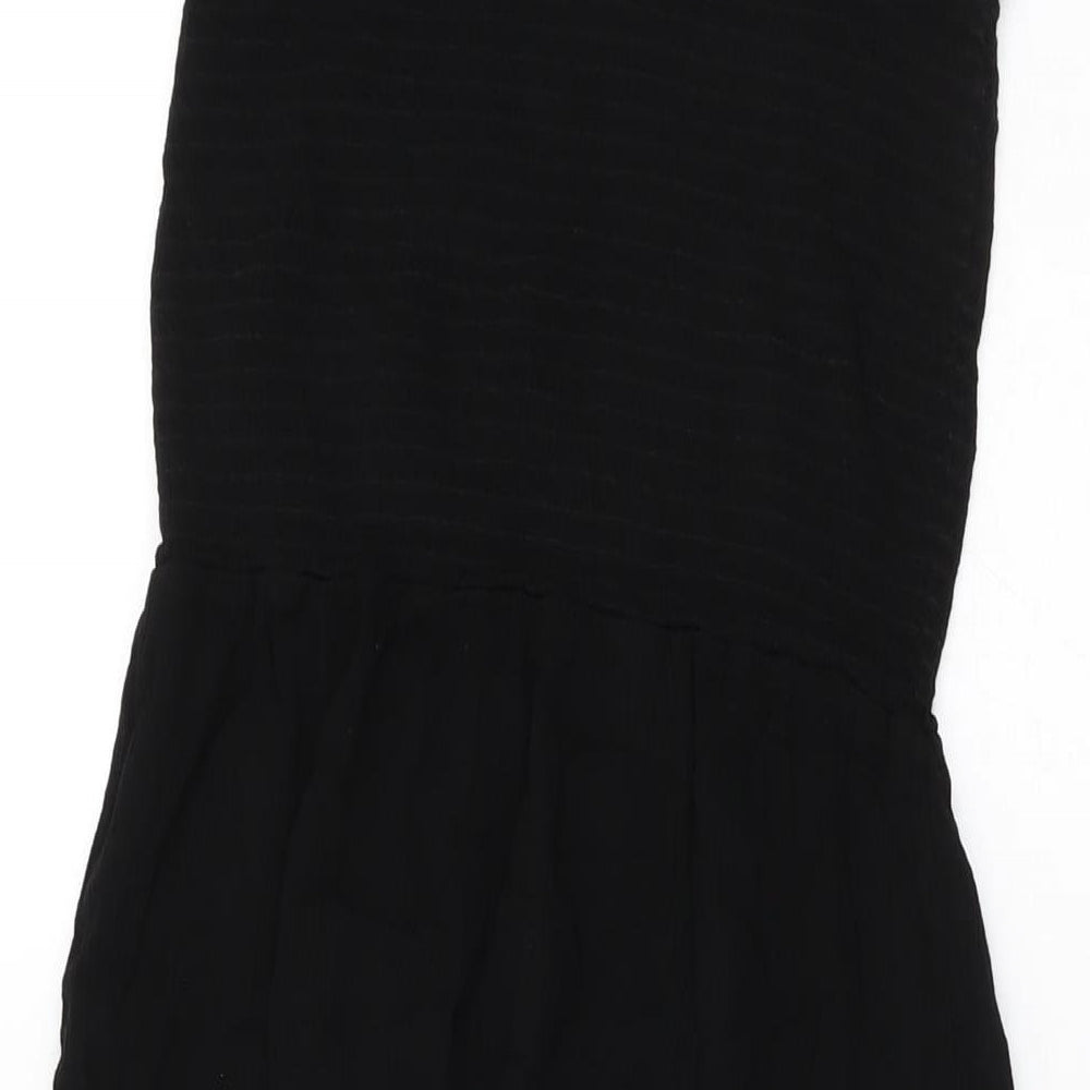 New Look Womens Black Polyester Maxi Size L Square Neck Pullover