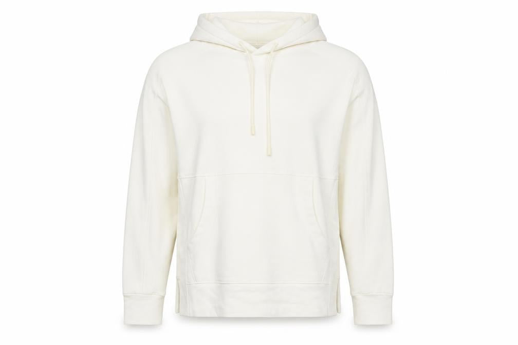 FW Bridge Womens Ivory Cotton Pullover Hoodie Size 6 - Side Vents