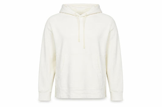 FW Bridge Womens Ivory Cotton Pullover Hoodie Size 6 - Side Vents