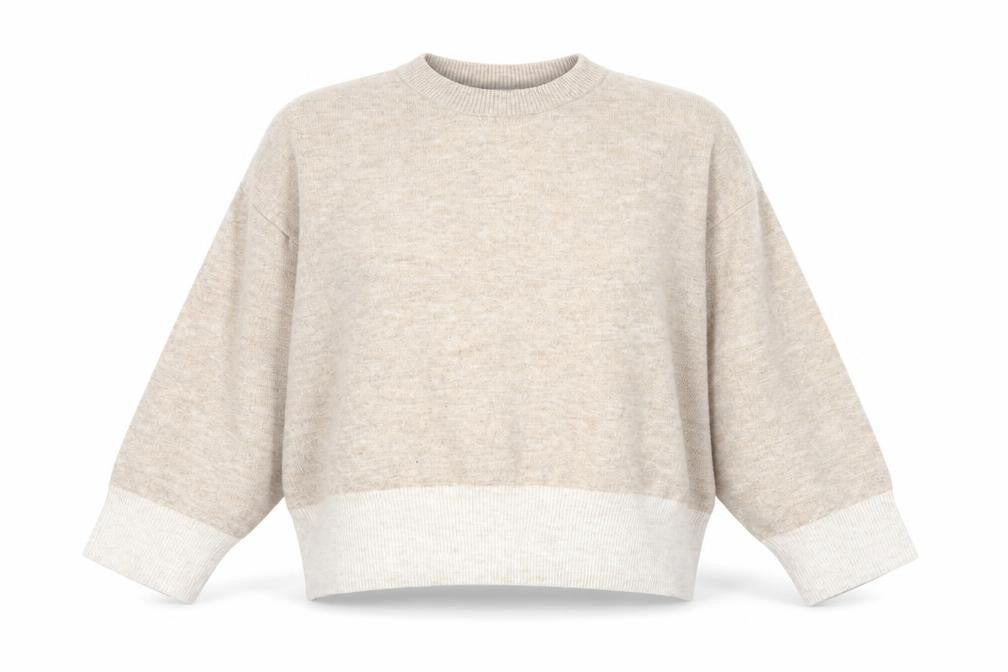 H&M Womens Beige Crew Neck Polyester Pullover Jumper Size XL