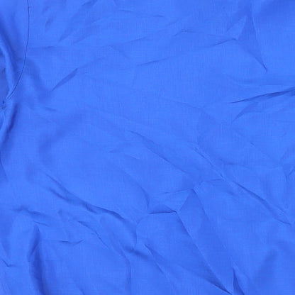 St Michael Womens Blue Polyester Basic Button-Up Size 12 Collared
