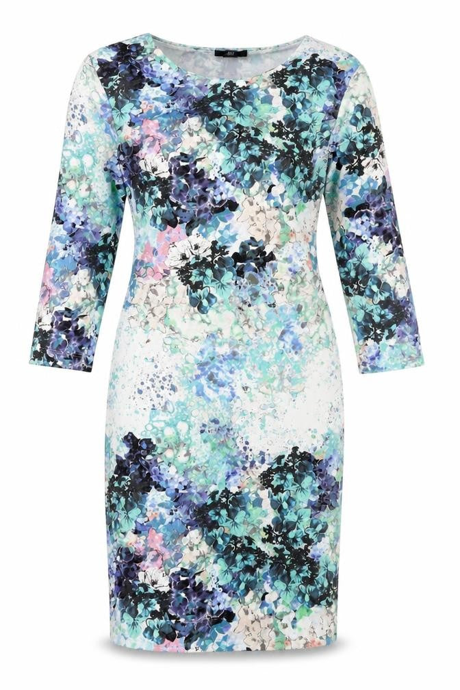 H&M Womens Multicoloured Floral Polyester Pencil Dress Size S Round Neck