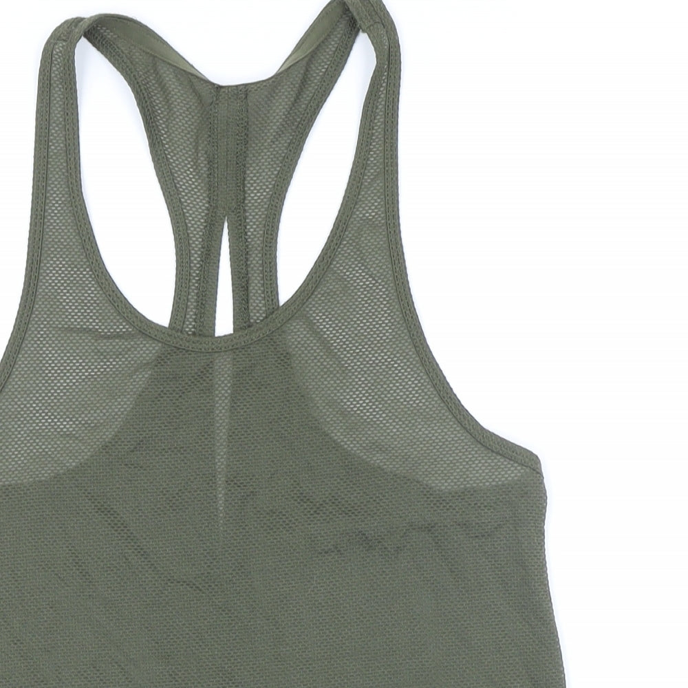 Marks & Spencer Womens Green Polyester Camisole Casual Size 6 Scoop Neck - Racer Back