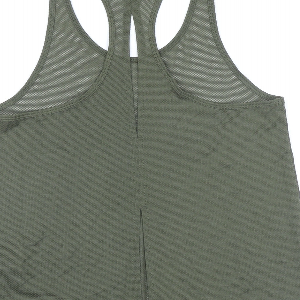 Marks & Spencer Womens Green Polyester Camisole Casual Size 6 Scoop Neck - Racer Back